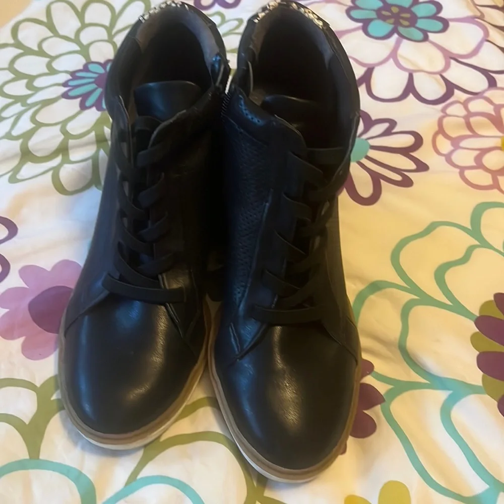 Dr. Scholl’s wedged leather sneakers - Picture 1 of 5